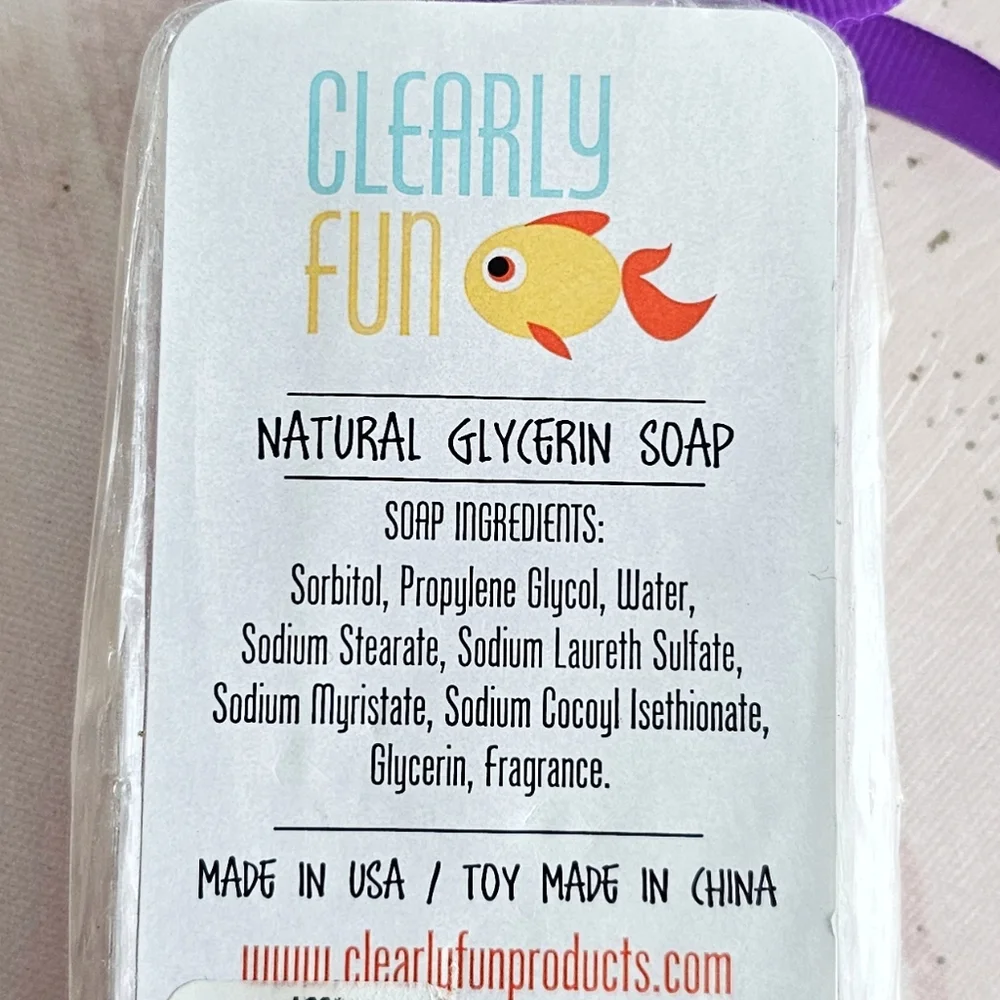 🧼 Clearly Fun Wacky Purple Monster Natural Glycerin Soap Made In USA 🧼